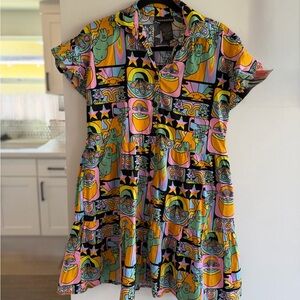 Nooworks Eloise Graphic Mini Dress